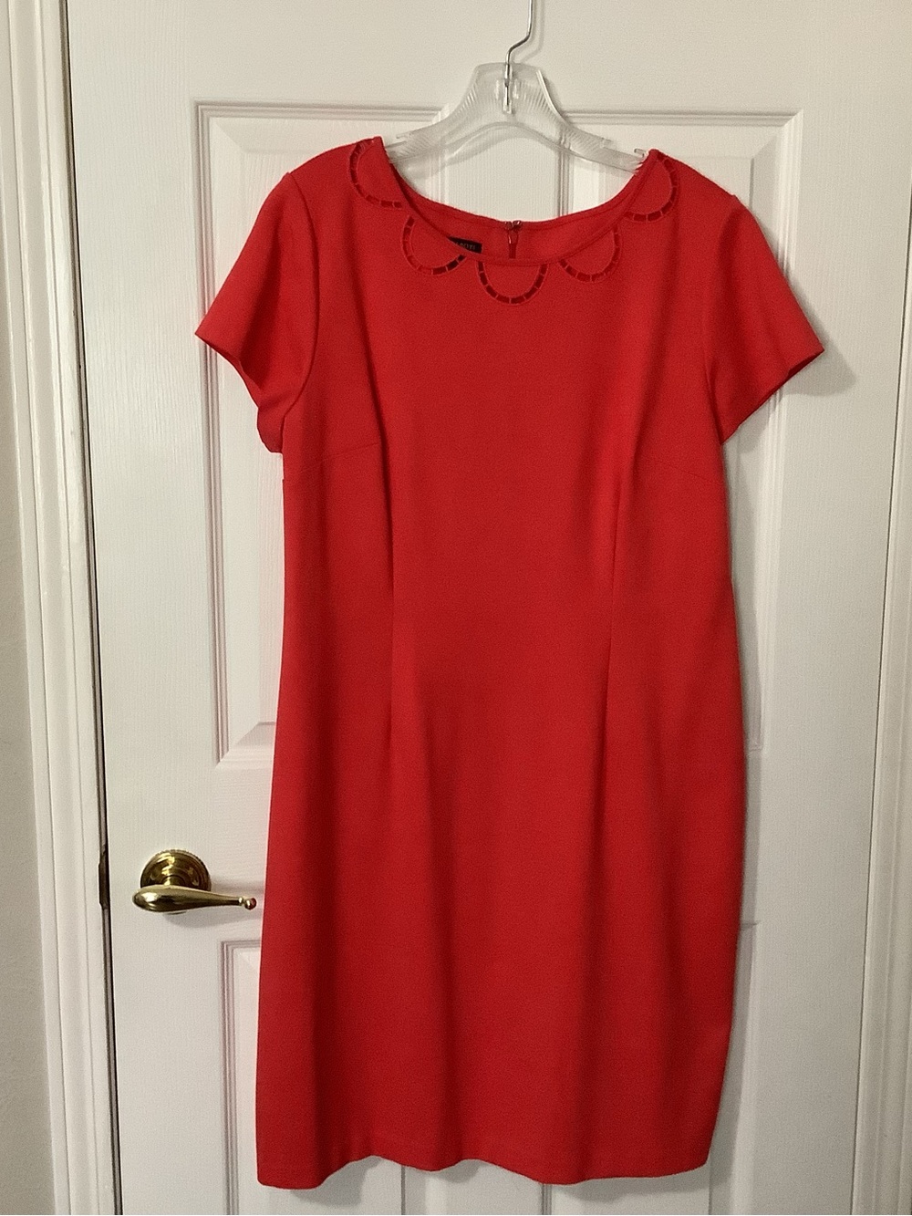 Talbots Petites Dress 14P Coral Red